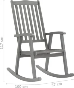 Prolenta Premium - Chaise à Bascule - Chaise à Bascule Avec Coussins En Bois D'acacia Massif Gris - Grijs - Balançoire -Jardin Meubles Magasin 1003x1200 1
