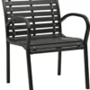 La Dolce Vita - Chaises De Jardin - Chaises D'extérieur - Chaises De Terrasse - Chaises De Jardin - Chaises Longues D'extérieur - Chaises De Table De Jardin - Chaises De Jardin 2 Pcs Acier Et HKC Noir