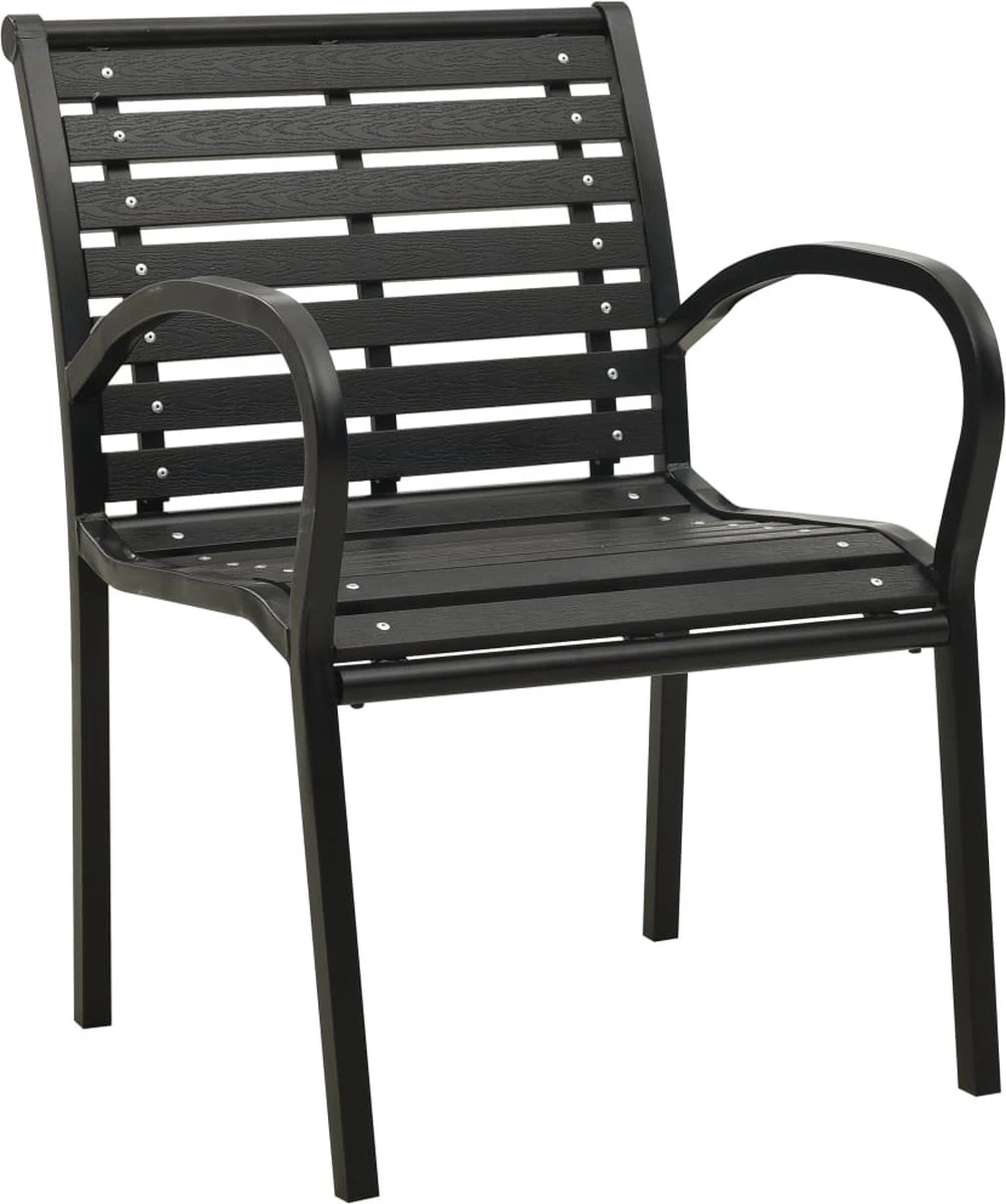 La Dolce Vita - Chaises De Jardin - Chaises D'extérieur - Chaises De Terrasse - Chaises De Jardin - Chaises Longues D'extérieur - Chaises De Table De Jardin - Chaises De Jardin 2 Pcs Acier Et HKC Noir 1 La Dolce Vita - Chaises De Jardin - Chaises D'extérieur - Chaises De Terrasse - Chaises De Jardin - Chaises Longues D'extérieur - Chaises De Table De Jardin - Chaises De Jardin 2 Pcs Acier Et HKC Noir