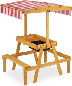Relaxdays Table De Jeux Pour Enfants Avec Toit - Table De Pique-nique - Zandtafel - Jardin - Table De Jardin 23 Relaxdays Table De Jeux Pour Enfants Avec Toit - Table De Pique-nique - Zandtafel - Jardin - Table De Jardin -Jardin Meubles Magasin 1005x1200