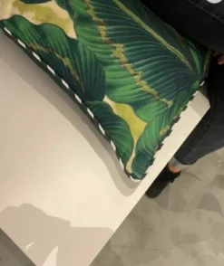 Coussin - Coussin D'extérieur - Design Jungle Exotique Avec Joli Liseré Vert/blanc - Christian Lacroix - Groot - 75x75cm Garni - Eyecatcher -Jardin Meubles Magasin 1007x1200