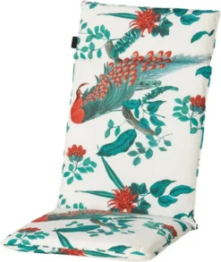 Coussins Chaise De Coussins De Chaise De Jardin Madison Dossier Haut 50x120 Cm Universal Feuillage Bleu Outdoor