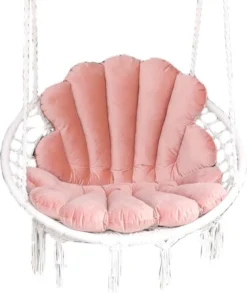 Coque De Coussin De Chaise Hamac Faite à La Main / Forme De Coque En Tissu CLEANABOO® - Convient Pour Une Utilisation Intérieure Et Extérieure - Certificat Oeko-Tex - Belle Finition - Velours Rose