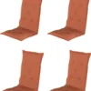 Hartman - Coussin De Jardin - 4 Pièces - Dossier Haut - Cognac - 123x50cm - Terra - Coussin De Chaise De Jardin - Kussen De Chaise Inclinable Pour Chaise De Jardin
