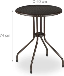 Relaxdays Table De Jardin Ronde - Table De Bistrot - Table D'appoint De Jardin - Salon De Jardin - Table De Balcon -Jardin Meubles Magasin 1017x1200 6