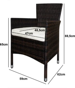 Deuba Ensemble De Jardin En Polyrotin 8x Chaise De Jardin Coussins Empilables Table De Jardin 190x90cm Marron -Jardin Meubles Magasin 1017x1200 7