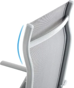 Chaises De Jardin Set De 4 Chaises Pliantes Chaises D'extérieur Avec Cadre En Aluminium Robuste Dossier Réglable En 8 Positions Charge Jusqu'à 150 Kg Grijs -Jardin Meubles Magasin 1018x1200