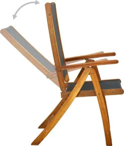 VidaLife Chaises De Jardin De Jardin Pliables 2 Pcs Bois D'acacia Massif Et Textilène -Jardin Meubles Magasin 1022x1200 1