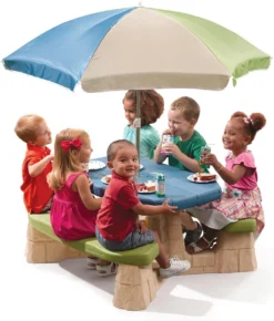 Step2 Naturally Playful Table Picnic Enfant En Vert / Bleu Avec Parasol - Banc Pique Nique Pour Enfants En Plastique -Jardin Meubles Magasin 1023x1200 4