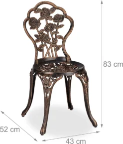 Ensemble De Jardin Relaxdays 3 Pièces - Vintage - Ensemble Balcon - Ensemble Bistro - Meubles De Balcon - Aluminium Noir-bronze -Jardin Meubles Magasin 1026x1200 1