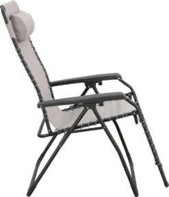 GENERIC - Fauteuil De Jardin Avec Accoudoirs ZERO GRAVITY - Lounger - Transat De Jardin - Multiples Positions - Pliable - Avec Kussen Intégré - Acier - Beige - 100 Kg MAX - 91x65.5x116 Cm 12 GENERIC - Fauteuil De Jardin Avec Accoudoirs ZERO GRAVITY - Lounger - Transat De Jardin - Multiples Positions - Pliable - Avec Kussen Intégré - Acier - Beige - 100 Kg MAX - 91x65.5x116 Cm -Jardin Meubles Magasin 1029x1200