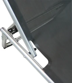 GENERIC - Transat AZUR - Transat De Jardin Avec Dossier Réglable 5 Positions - Transat Pliant - Transat Avec Toit - Auvent - L.188 X L.61 X H.30/80 Cm - Aluminium - Textilène - Anthracite -Jardin Meubles Magasin 1032x1200 1