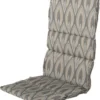 Hartman Sling Coussin Dossier Haut Zara Gris - 123x50x5cm - Coussin De Chaise De Jardin Dossier Haut Fin