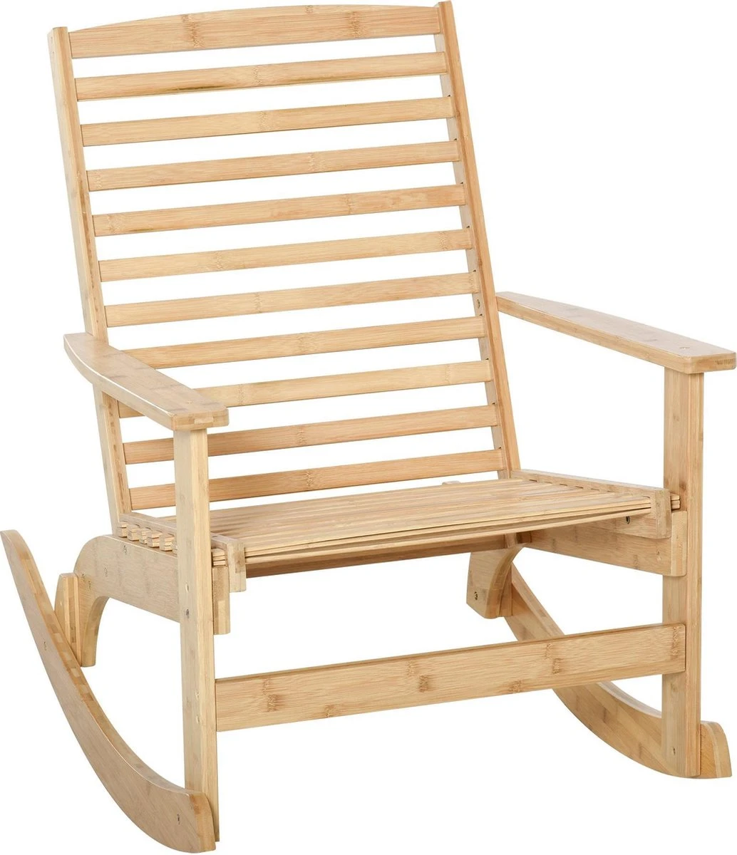 Chaise à Bascule De Jardin Nancy's Dodgeville - Fauteuil - Chaise De Jardin - Bamboe - Naturel - 70 X 100 X 95,5 Cm 1 Chaise à Bascule De Jardin Nancy's Dodgeville - Fauteuil - Chaise De Jardin - Bamboe - Naturel - 70 X 100 X 95,5 Cm