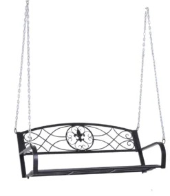 Balançoire Suspendue Outsunny Banc Suspendu Balançoire De Jardin Balançoire Hollywood Avec Chaînes En Métal 84A-098 -Jardin Meubles Magasin 1036x1200 3