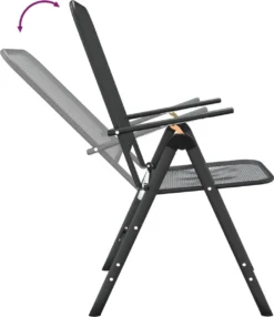 Prolenta Premium - Chaises De Jardin De Jardin Pliables 4 Pcs Grillage Métallique Anthracite -Jardin Meubles Magasin 1037x1200 2