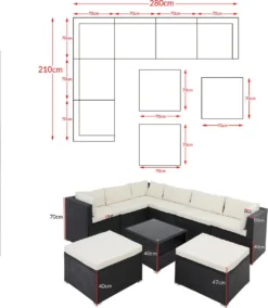 Casaria Polyrattan Lounge Set XXL Coussins Table Plateau En Verre Mobilier De Jardin Zwart Crème -Jardin Meubles Magasin 1043x1200 2