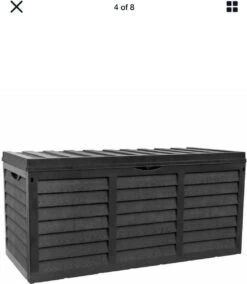 Boîte De Rangement Coussin De Jardin | Boîte De Rangement En Plastique Noir Pour Extérieur De 320 Litres -Jardin Meubles Magasin 1043x1200 3