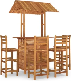 Ensemble De Bar De Jardin Premium - Ensemble De Bar De Jardin 5 Pièces En Bois D'acacia Massif 14 Ensemble De Bar De Jardin Premium - Ensemble De Bar De Jardin 5 Pièces En Bois D'acacia Massif -Jardin Meubles Magasin 1046x1200 3