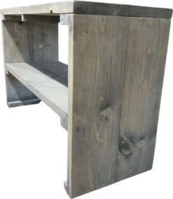 Banc Décoratif / Table D'appoint En Bois D'échafaudage - 100 Cm De Long - Grey Wash - Banc De Jardin - Banc - Table