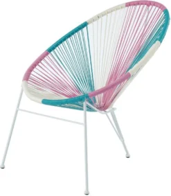 Salon De Jardin II En Fils De Résine Tressés - Rose, Bleu, Blanc - 2 Chaises Et Une Table - ALIOS L 72 Cm X H 86 Cm X P 81 Cm 7 Salon De Jardin II En Fils De Résine Tressés - Rose, Bleu, Blanc - 2 Chaises Et Une Table - ALIOS L 72 Cm X H 86 Cm X P 81 Cm -Jardin Meubles Magasin 1049x1200