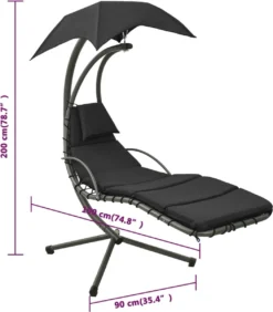 Prolenta Premium - Chaise à Bascule - Chaise à Bascule De Jardin 190x90x200 Cm Tissu Noir Et Gris - Zwart - Balançoire 14 Prolenta Premium - Chaise à Bascule - Chaise à Bascule De Jardin 190x90x200 Cm Tissu Noir Et Gris - Zwart - Balançoire -Jardin Meubles Magasin 1050x1200 1