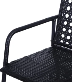 Banc De Balançoire Nancy's Carson - Balançoire De Jardin - Banc De Jardin - Poly Rotin - 2 Places - Zwart - 120 X 76 X 90 Cm -Jardin Meubles Magasin 1051x1200