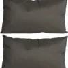 2x Pièces Canapé/coussins Décoratifs Pour L'intérieur Et L'extérieur De Couleur Gris Anthracite 30 X 50 Cm - Coussins De Jardin/ Maison