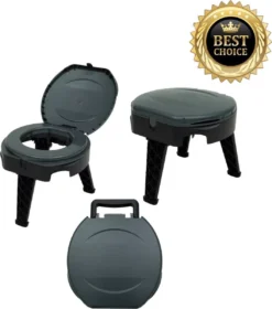 Cadeau FÊTE DES PÈRES - Cadeaux Papa - Valise De Voyage Camping WC Mobile Pliable - Avec 4 Rouleaux De Papier Toilette - Pas De WC Chimique