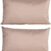 2x Canapé/coussins Décoratifs Pour L'intérieur Et L'extérieur De Couleur Taupe 30 X 50 Cm - Coussins De Jardin/ Maison