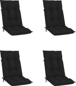 Prolenta Premium - Chaises De Jardin 4 Pcs Réglables Avec Coussins En Teck Massif -Jardin Meubles Magasin 1064x1200