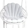 Coussin De Chaise Hamac Fait Main Coque / Forme Coque En Tissu CLEANABOO® - Convient Pour Un Usage Intérieur Et Extérieur - Certificat Oeko-Tex - Belle Finition - Velours Gris Clair