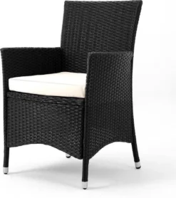 Deuba Poly Rotin Set De Jardin 8 Chaises De Jardin De Jardin Empilable Coussins 7cm Table 190x90 Zwart -Jardin Meubles Magasin 1067x1200 1