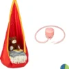 Fauteuil Suspendu Enfant Relaxdays - Fauteuil Suspendu Enfant - Extérieur - Nid De Pie - 70 Kg - Jardin Enfant Orange / Rouge