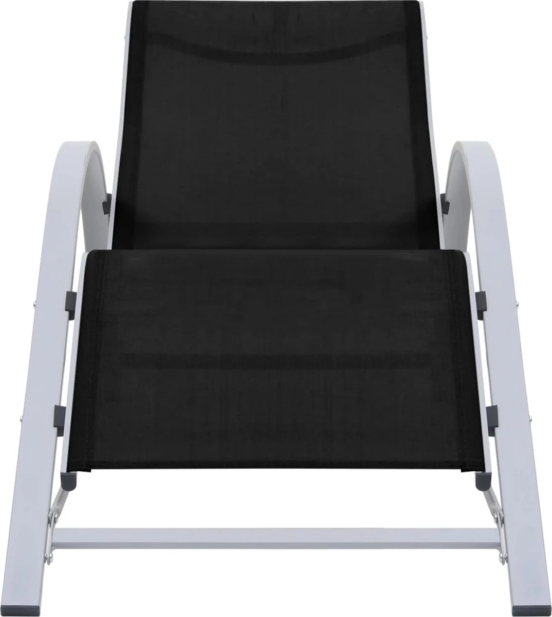 VidaXL Ensemble De Chaises Longues Noir - 2 Pièces - Avec Table - Zwart - Sun Longues - Chaise Longue - Jardin - Lit Lounge - 2 Pièces 5 VidaXL Ensemble De Chaises Longues Noir - 2 Pièces - Avec Table - Zwart - Sun Longues - Chaise Longue - Jardin - Lit Lounge - 2 Pièces – Image 5