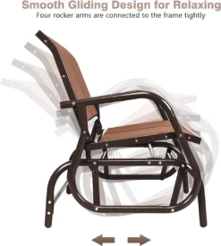 Banc Balançoire D'extérieur, Banc De Jardin, Balançoire De Jardin, Banc 2 Places, Banc De Parc, Banc De Patio Confortable Pour 2 Personnes, Siège De Jardin En Acier, Chaise De Jardin Pour Terrasse, Jardin, Pelouse (marron -Jardin Meubles Magasin 1076x1200