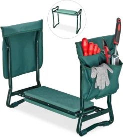 Banc De Genoux Relaxdays - Tabouret De Jardin - établi - Support De Genou Jardinage - Coussin De Genou - Jusqu'à 150 Kg