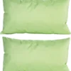 2x Canapé/coussins Décoratifs Pour L'intérieur Et L'extérieur En Vert Menthe 30 X 50 Cm - Coussins De Jardin/ Maison