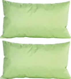 2x Canapé/coussins Décoratifs Pour L'intérieur Et L'extérieur En Vert Menthe 30 X 50 Cm - Coussins De Jardin/ Maison