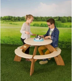 AXI Orion Table Pique Nique Enfant Ronde En Bois Marron & Blanc - Table Picnic Avec Parasol Pour Le Jardin 17 AXI Orion Table Pique Nique Enfant Ronde En Bois Marron & Blanc - Table Picnic Avec Parasol Pour Le Jardin -Jardin Meubles Magasin 1078x1200 1