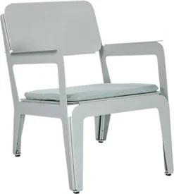 Weltevree - Chaise Longue Courbée - Chaise De Jardin, Chaise Longue D'extérieur, Chaise Longue Résistante Aux Intempéries, Chaise D'extérieur, Chaise De Terrasse - Aluminium 3 Mm - Acier Enduit De Poudre - Gris Agate RAL 7038