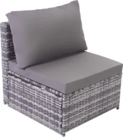 Ensemble De Meubles De Jardin En Rotin Merax 5 Pièces - Ensemble De Salon Tous Temps - Ensemble De Jardin Gris Foncé -Jardin Meubles Magasin 1078x1200 4