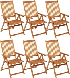 VidaXL Chaises De Jardin De Jardin 6 Pièces Pliables Avec Coussins VidaXL Massif -Jardin Meubles Magasin 1080x1200 5