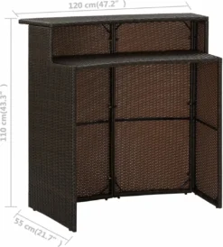 Ensemble De Bar De Jardin Premium - Ensemble De Bar De Jardin 5 Pièces Avec Coussins Marron -Jardin Meubles Magasin 1080x1200 8