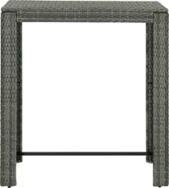 Ensemble De Bar De Jardin Premium - Bar De Jardin 7 Pièces Avec Coussins Poly Rotin Gris -Jardin Meubles Magasin 1083x1200 2