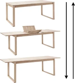 NATERIAL - Salon De Jardin 6 Personnes - Table De Jardin SOLARIS 180/240x90 Cm - Table Extensible - 6 Chaises De Jardin Multipositions - Chaises Chaises Pliantes - Chaises à Dossier Haut - Salon - Acacia -Jardin Meubles Magasin 1087x1200 3