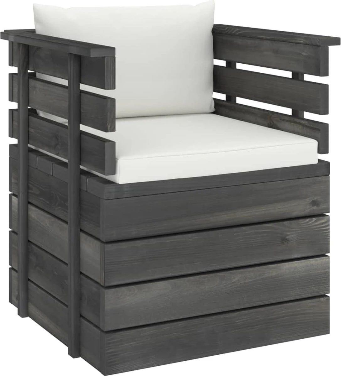 Prolenta Premium - Fauteuil De Jardin Avec Coussins En Pin De Palette - Fauteuil - Fauteuils Avec Accoudoirs - Housse Stretch - Relax - Design 7 Prolenta Premium - Fauteuil De Jardin Avec Coussins En Pin De Palette - Fauteuil - Fauteuils Avec Accoudoirs - Housse Stretch - Relax - Design – Image 7