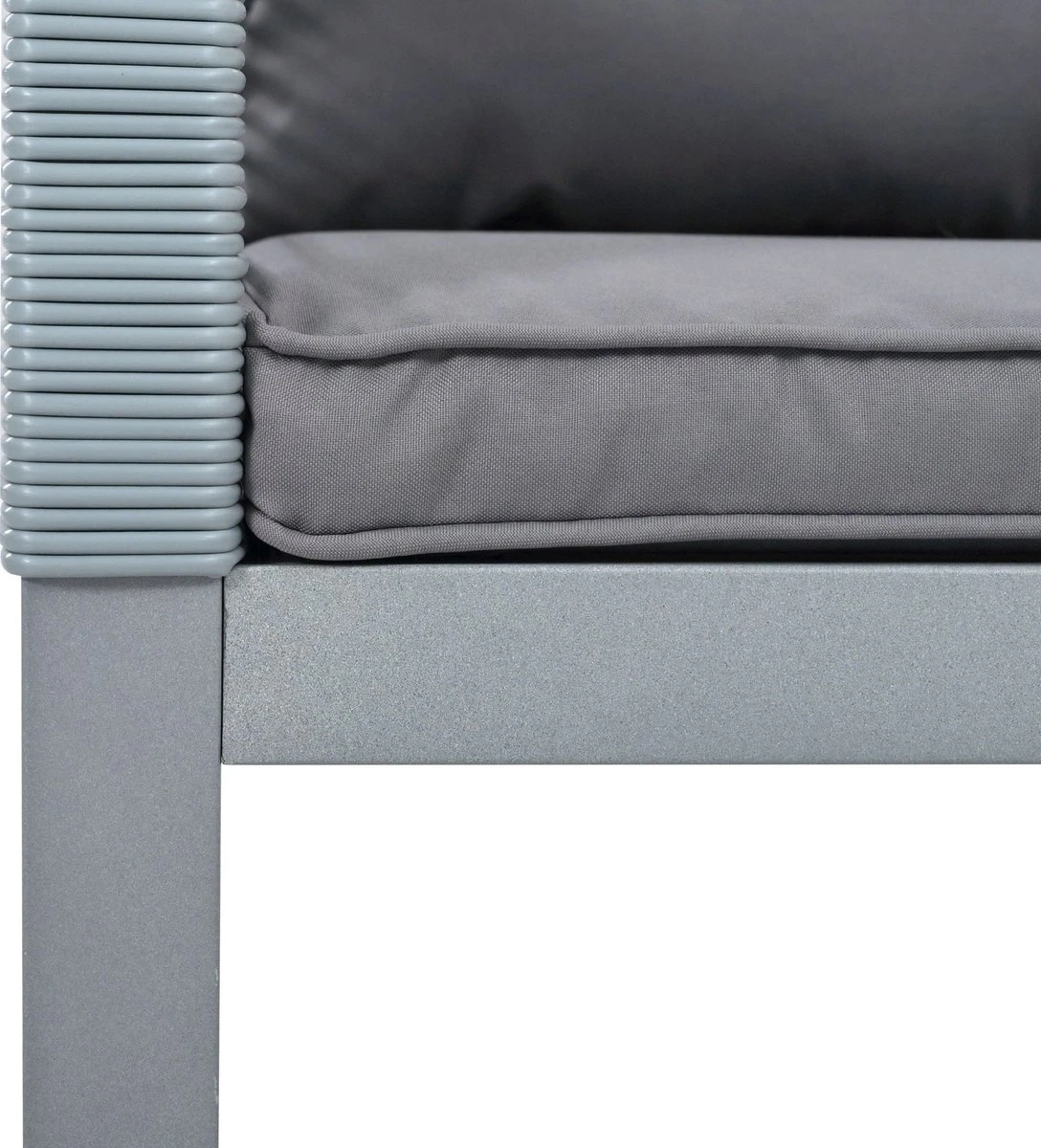 Salon De Jardin Merax - Salon De Jardin Avec Canapé Double - 2 Fauteuils Et Table - Salon De Jardin En Rotin Avec Coussins Gris 16 Salon De Jardin Merax - Salon De Jardin Avec Canapé Double - 2 Fauteuils Et Table - Salon De Jardin En Rotin Avec Coussins Gris – Image 16