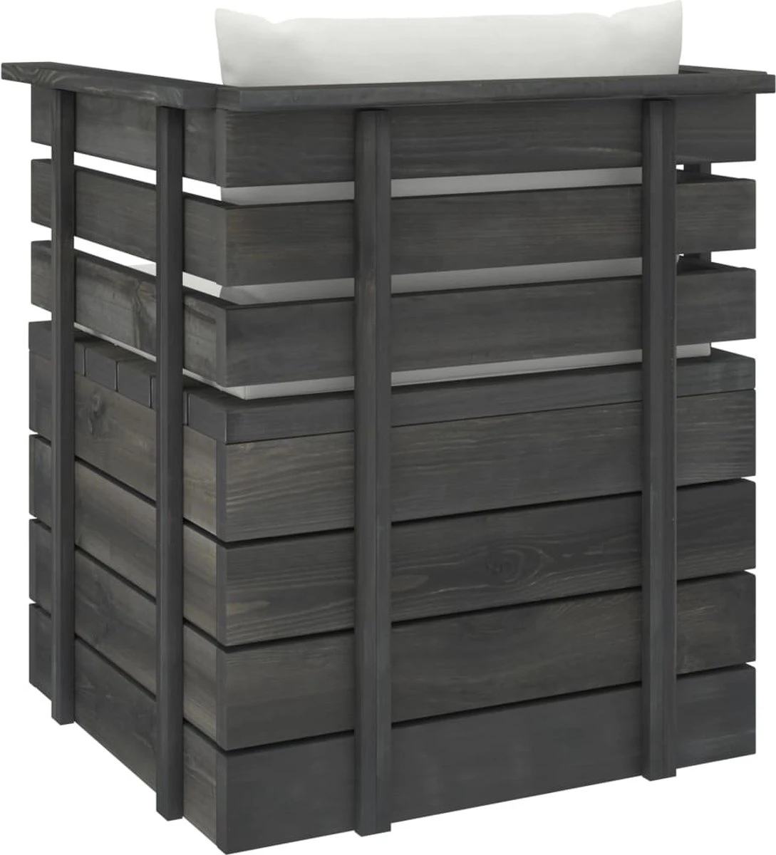 Prolenta Premium - Fauteuil De Jardin Avec Coussins En Pin De Palette - Fauteuil - Fauteuils Avec Accoudoirs - Housse Stretch - Relax - Design 6 Prolenta Premium - Fauteuil De Jardin Avec Coussins En Pin De Palette - Fauteuil - Fauteuils Avec Accoudoirs - Housse Stretch - Relax - Design – Image 6