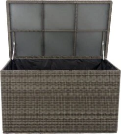 Opbergbox En Rotin XL - 129 X 57 X 59 Cm Marron - Boîte à Coussins De Jardin - Imperméable - Avec Couvercle - Pour Intérieur & Extérieur - Boîte De Jardin -Jardin Meubles Magasin 1089x1200 7